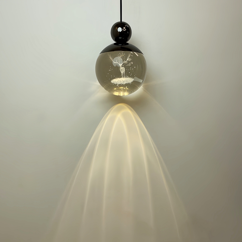 Đèn pha lê treo trần decor Tuần Lộc nghệ thuật sang trọng JG854 5
