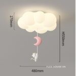 Đèn phòng ngủ decor đám mây phong cách hoạt hình DG261-3