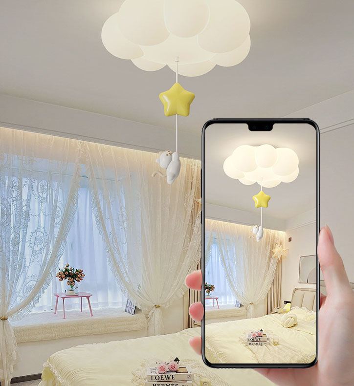 Đèn phòng ngủ decor đám mây phong cách hoạt hình DG261 10