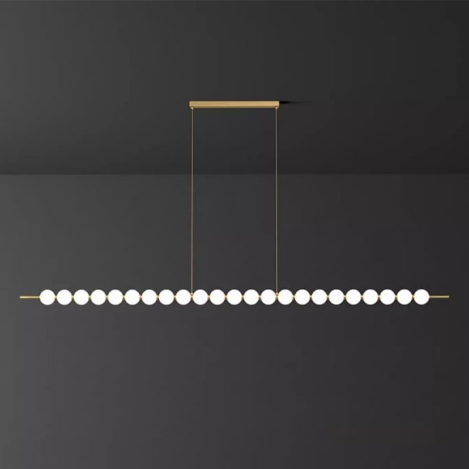Đèn thả bàn ăn bằng đồng decor ngọc trai ZHM316 8