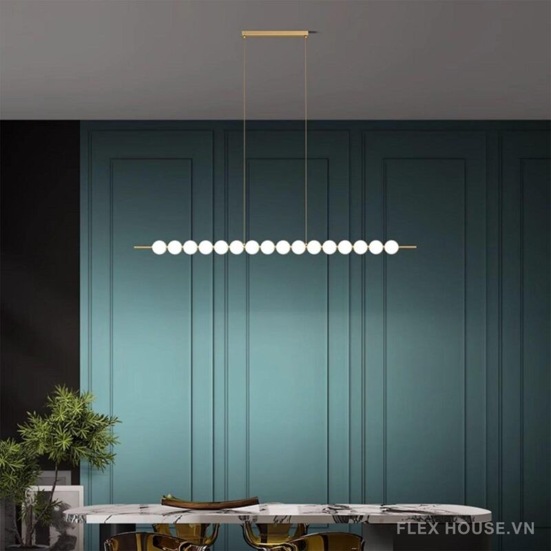 Đèn thả bàn ăn bằng đồng decor ngọc trai ZHM316 1