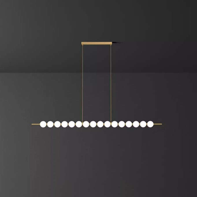 Đèn thả bàn ăn bằng đồng decor ngọc trai ZHM316 10