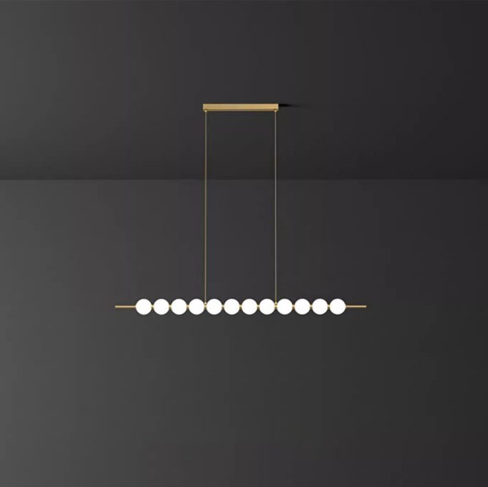 Đèn thả bàn ăn bằng đồng decor ngọc trai ZHM316 11