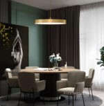 Đèn thả bằng đồng hình tròn decor phòng ăn ZHM863 - bìa