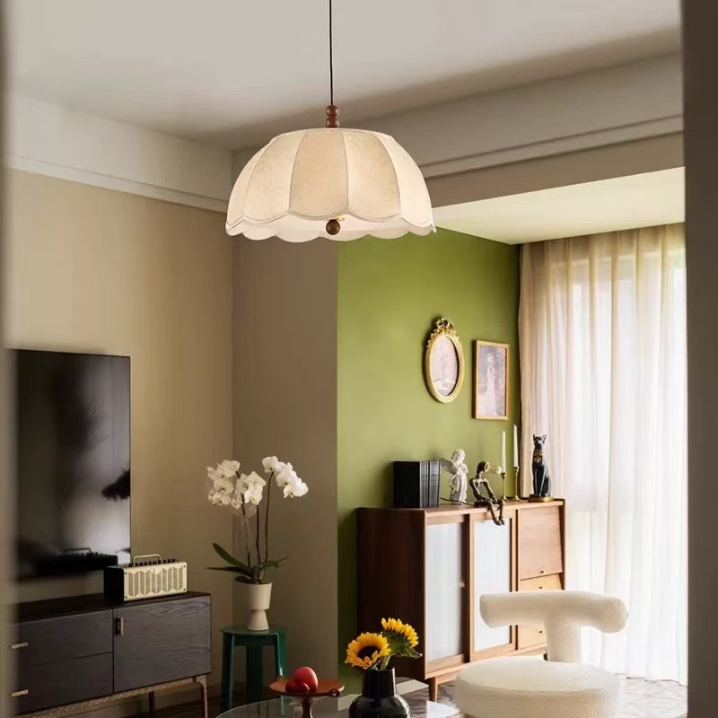 Đèn thả bằng vải cổ điển kiểu Pháp DG549 9