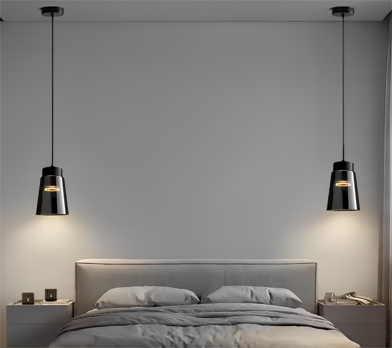 Đèn thả thủy tinh hình trụ trang trí phòng ngủ JG637 10