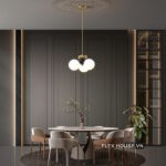 Đèn thả quả cầu thủy tinh sang trọng ZHM254 - bìa