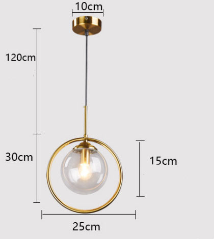 Đèn thả thủy tinh hình cầu decor phòng khách DG874 7
