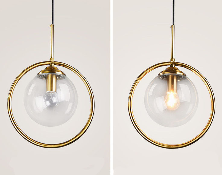 Đèn thả thủy tinh hình cầu decor phòng khách DG874 8