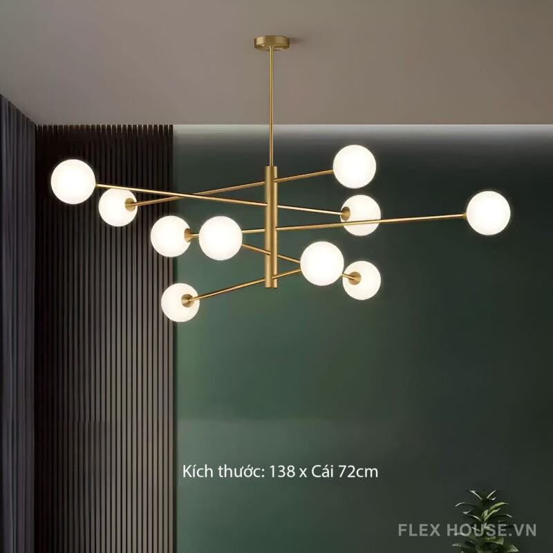 Đèn ZHM442 10 bóng màu vàng