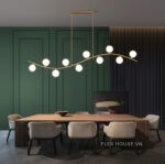 Đèn thả thủy tinh uốn lượn nghệ thuật ZHM701 - bìa