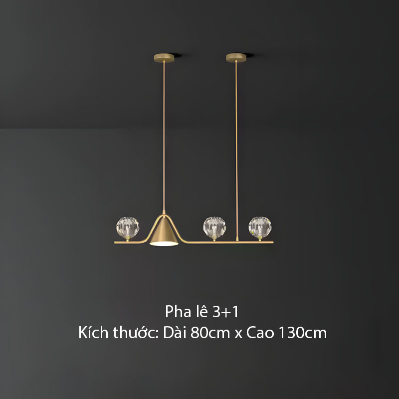 Đèn thả trần bằng đồng decor phòng ăn sáng tạo ZHM150 6