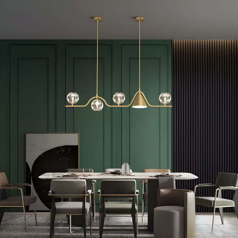Đèn thả trần bằng đồng decor phòng ăn sáng tạo ZHM150 11