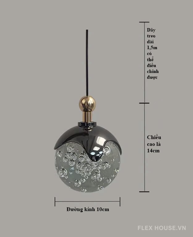 Đèn thả trần decor sảnh bằng pha lê cao cấp JG846 11