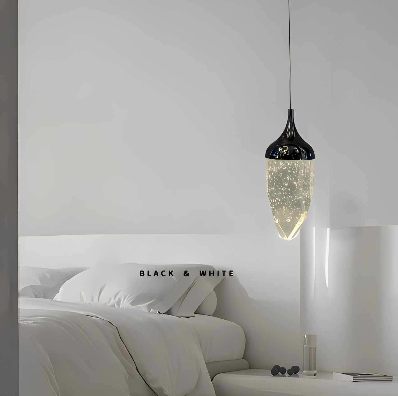 Đèn thả trần pha lê giọt nước decor phòng ngủ JG476 10
