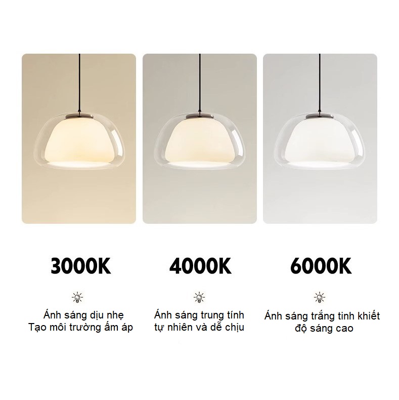 Đèn thả trần thủy tinh decor phong cách Đan Mạch DG987 14