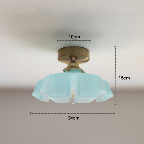 Đèn thả trần thủy tinh nhiều màu kiểu Pháp cổ điển DG875 19