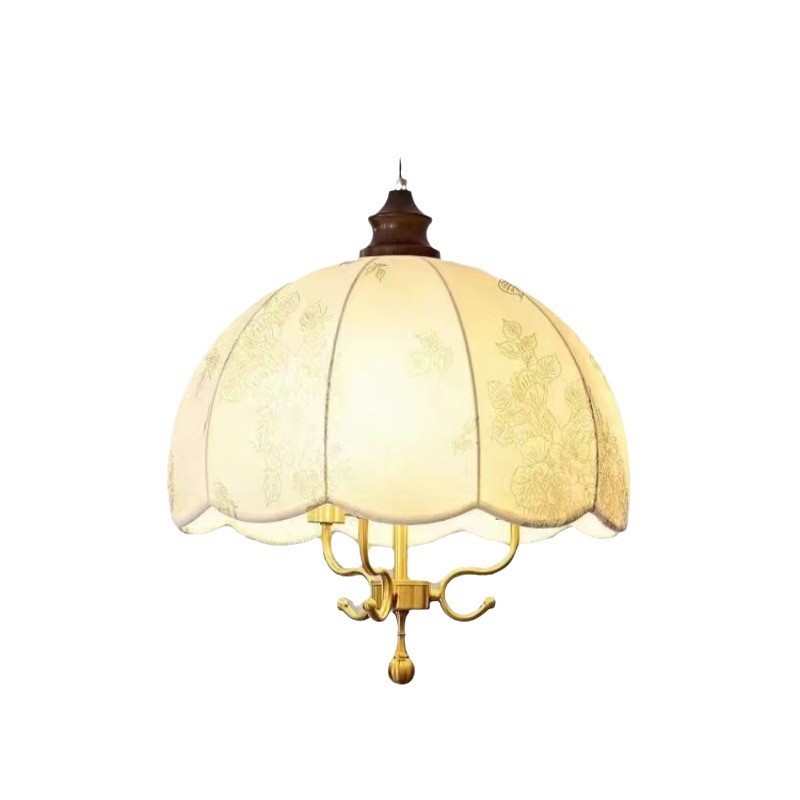 Đèn thả trần vải in họa tiết cổ điển phong cách Mỹ DG7594 8