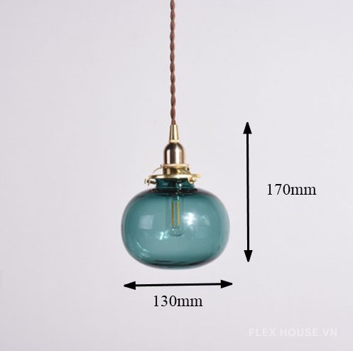 Đèn thủy tinh hình hồ lô thả trần Nhật Bản cổ điển DG217 13