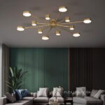 Đèn trần đồng Bắc Âu nhiều đầu bóng tròn hiện đại ZHM864 - bìa