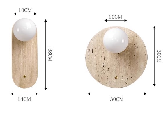 Đèn tường đá cẩm thạch phong cách Wabi Sabi MLU231 7