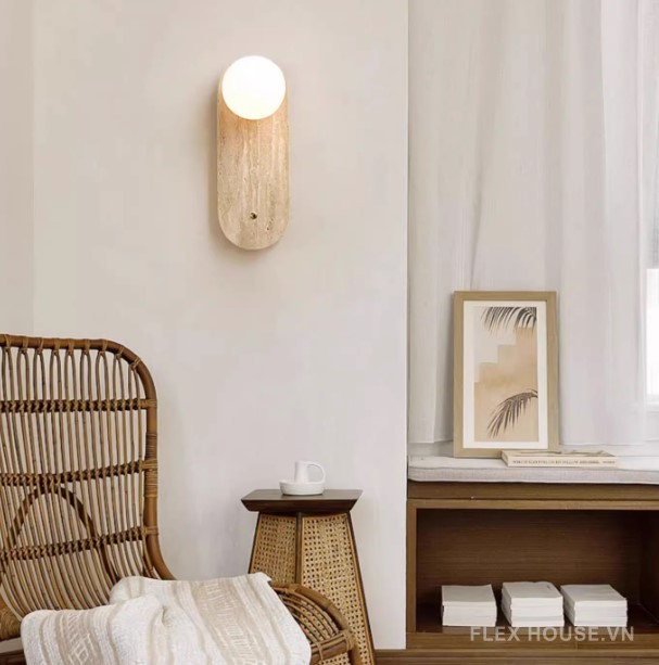 Đèn tường đá cẩm thạch phong cách Wabi Sabi MLU231 10