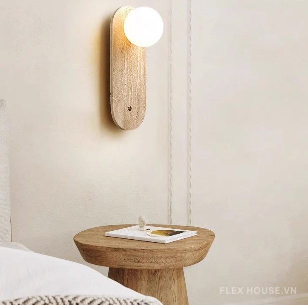 Đèn tường đá cẩm thạch phong cách Wabi Sabi MLU231 12