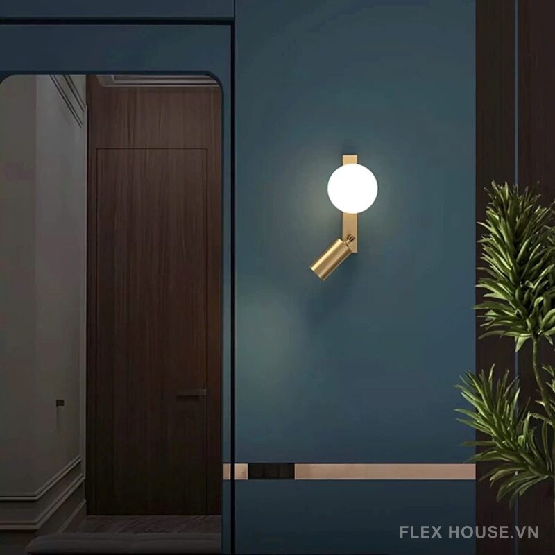 Đèn tường đầu giường bằng đồng sang trọng Bắc Âu ZHM782 7