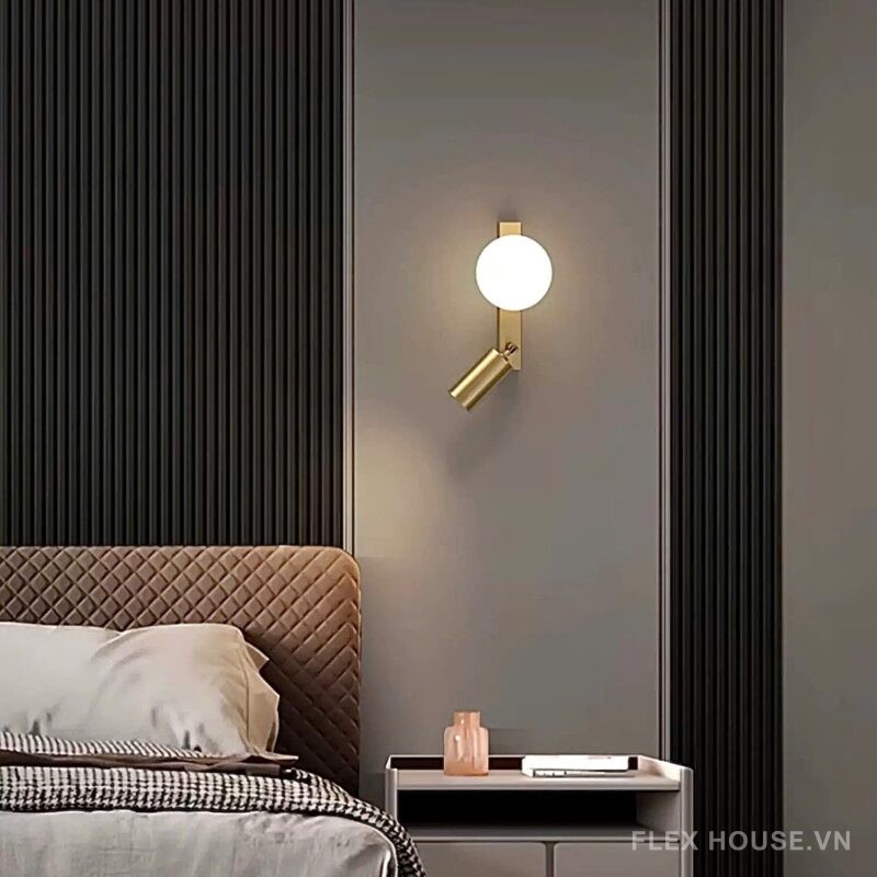 Đèn tường đầu giường bằng đồng sang trọng Bắc Âu ZHM782 1