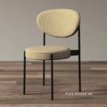 Ghế ăn họa tiết houndstooth dáng tròn thanh lịch FQF6467(4)