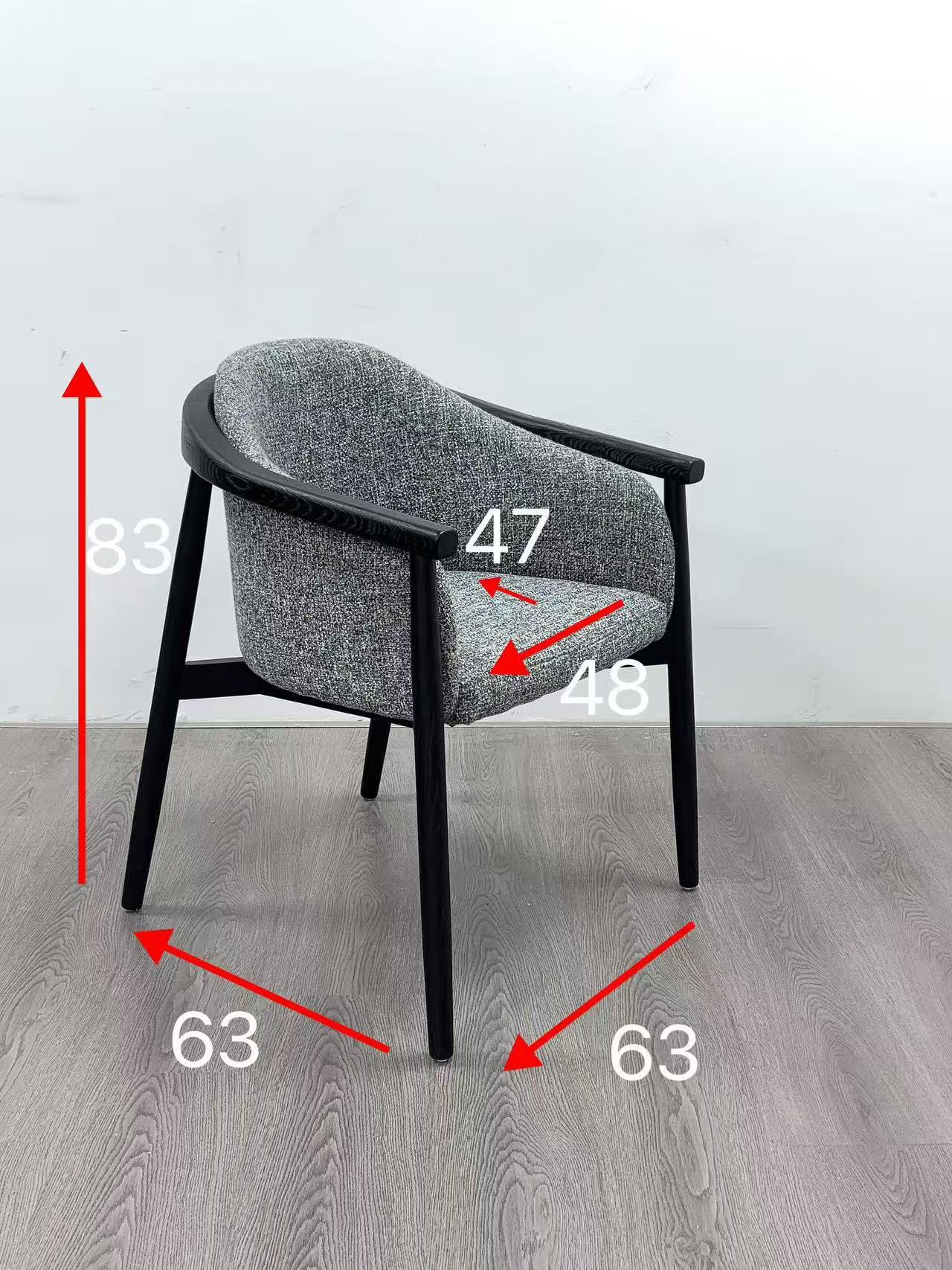 Ghế ăn gỗ nguyên khối hiện đại kiểu Mỹ SHM892 11