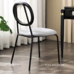 Ghế ăn lưng mây đan đệm vải nhung kiểu Âu FAD6706