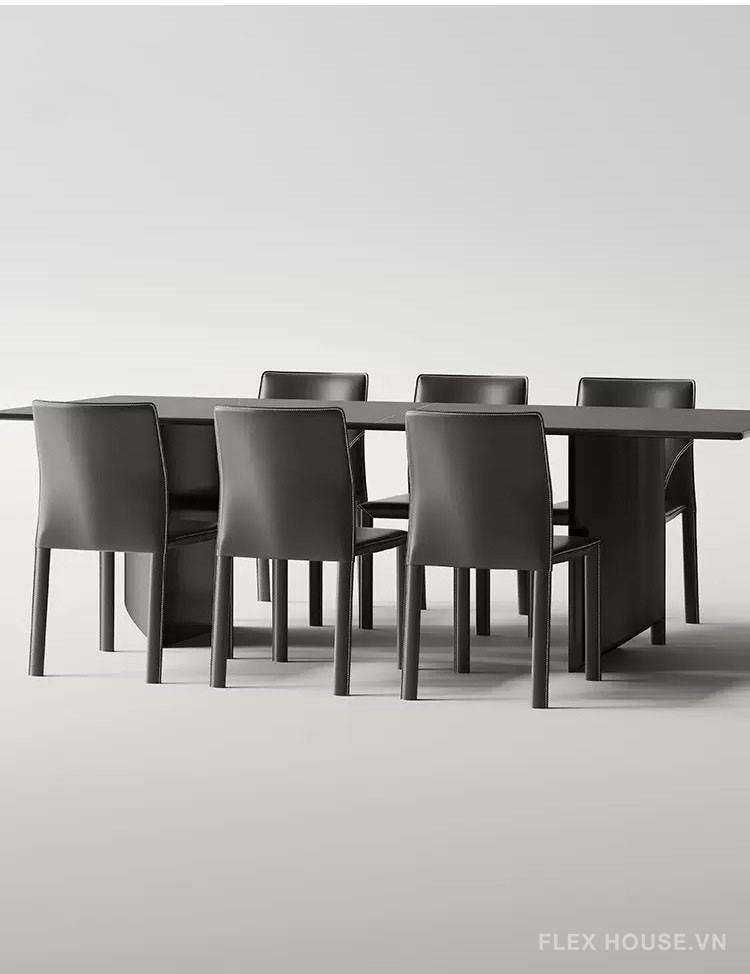 Ghế ăn tựa lưng bọc da kiểu Ý SEN015 11