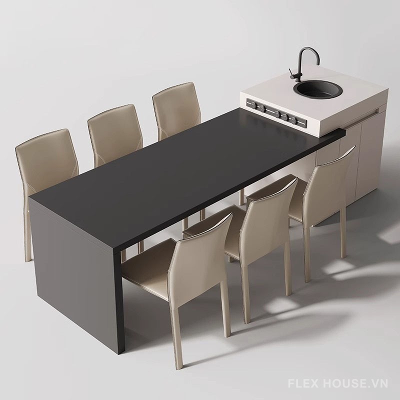 Ghế ăn tựa lưng bọc da kiểu Ý SEN015 12