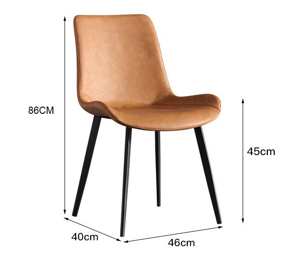 Ghế ăn tựa lưng bọc da tối giản kiểu Ý SEN068 11