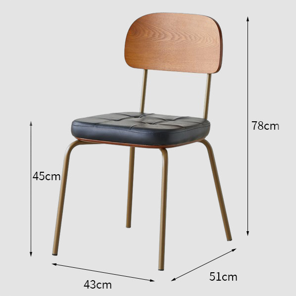 Ghế ăn tựa lưng gỗ khung sắt nghệ thuật SC004 9
