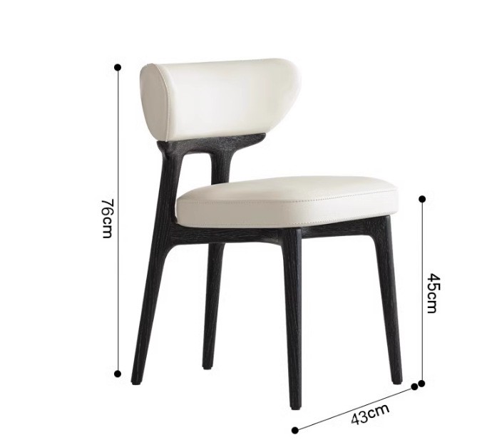 Ghế ăn tựa lưng gỗ nguyên khối kiểu Bắc Âu SHM093 10
