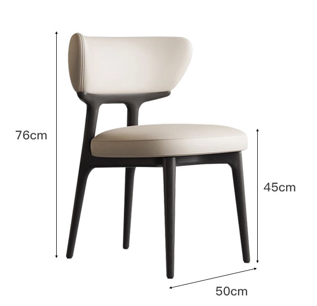 Ghế ăn tựa lưng gỗ nguyên khối bọc da êm ái SEN913 8