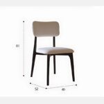 Ghế ăn tựa lưng gỗ nguyên khối sang trọng JIN8058 (2)