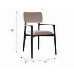 Ghế ăn tựa lưng gỗ nguyên khối sang trọng JIN8058 (3)