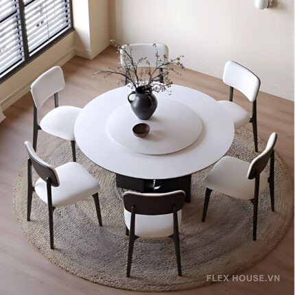 Ghế ăn tựa lưng gỗ nguyên khối sang trọng JIN8058 (5)