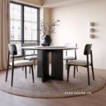 Ghế ăn tựa lưng gỗ nguyên khối sang trọng JIN8058 (8)