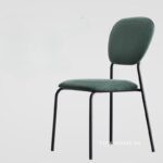 Ghế ăn tựa lưng nhung khung kim loại phong cách Bắc Âu BY8011 (4)