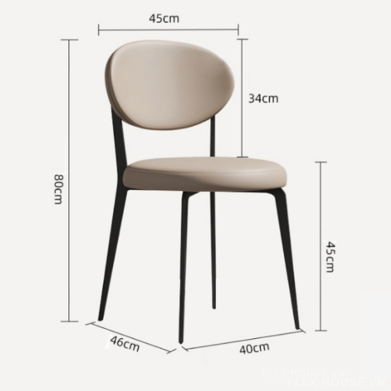 Ghế ăn tựa lưng phong cách Bắc Âu tối giản SEN9006 3 Ghế ăn tựa lưng phong cách Bắc Âu tối giản SEN9006 7