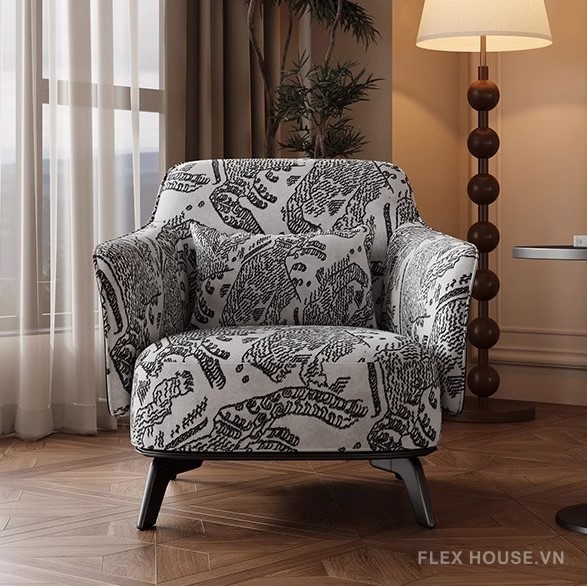 Ghế bành bọc vải nhung retro sang trọng kiểu Pháp SAB285 16