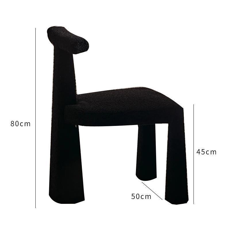 Ghế bọc vải giả lông cừu phong cách Wabi Sabi đa năng FAD726 8