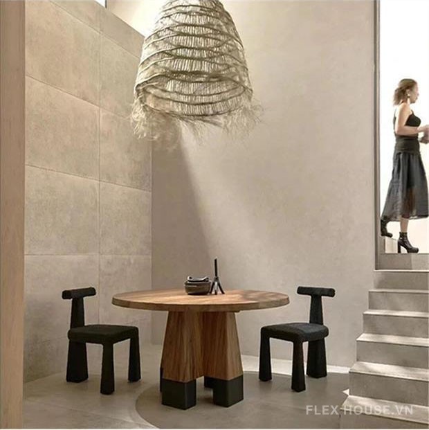 Ghế bọc vải giả lông cừu phong cách Wabi Sabi đa năng FAD726 7