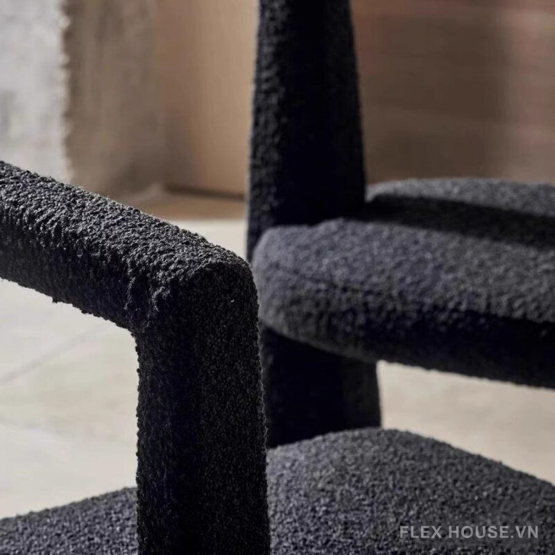 Ghế bọc vải giả lông cừu phong cách Wabi Sabi đa năng FAD726 2