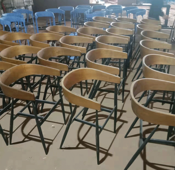 Ghế cafe bằng gỗ retro kiểu Bắc Âu SEN972 6