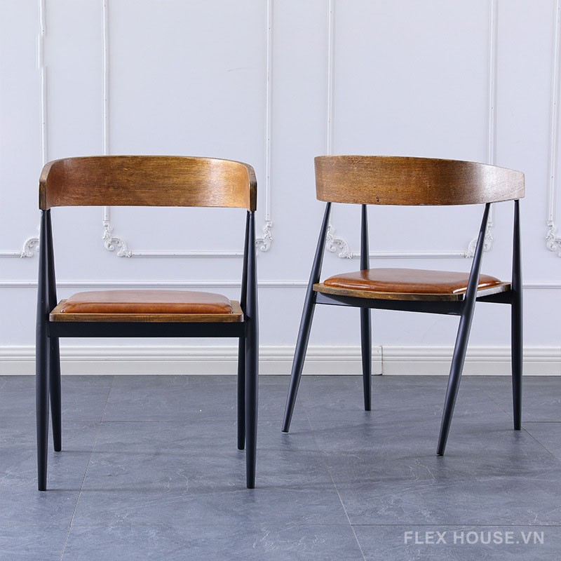 Ghế cafe bằng gỗ retro kiểu Bắc Âu SEN972 8